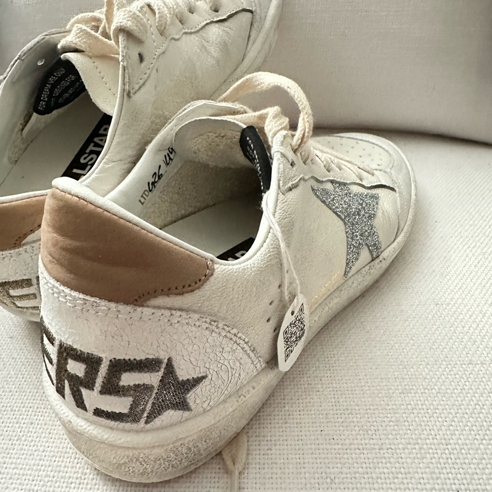 Golden Goose Women’s Ball star Swarovski crystal and Silver Star Sneakers 38 - Picture 6 of 9